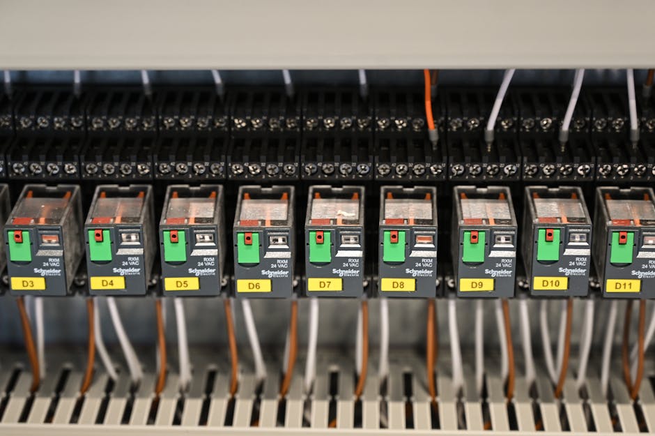 Professional residential electrician installing electrical wiring in modern home